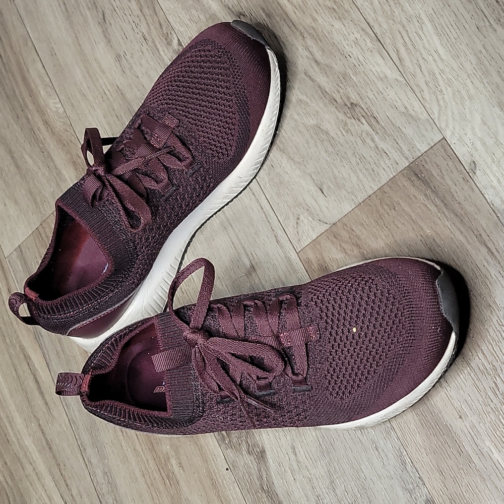 Sketcher's Maroon Bob's memory foam sneakers